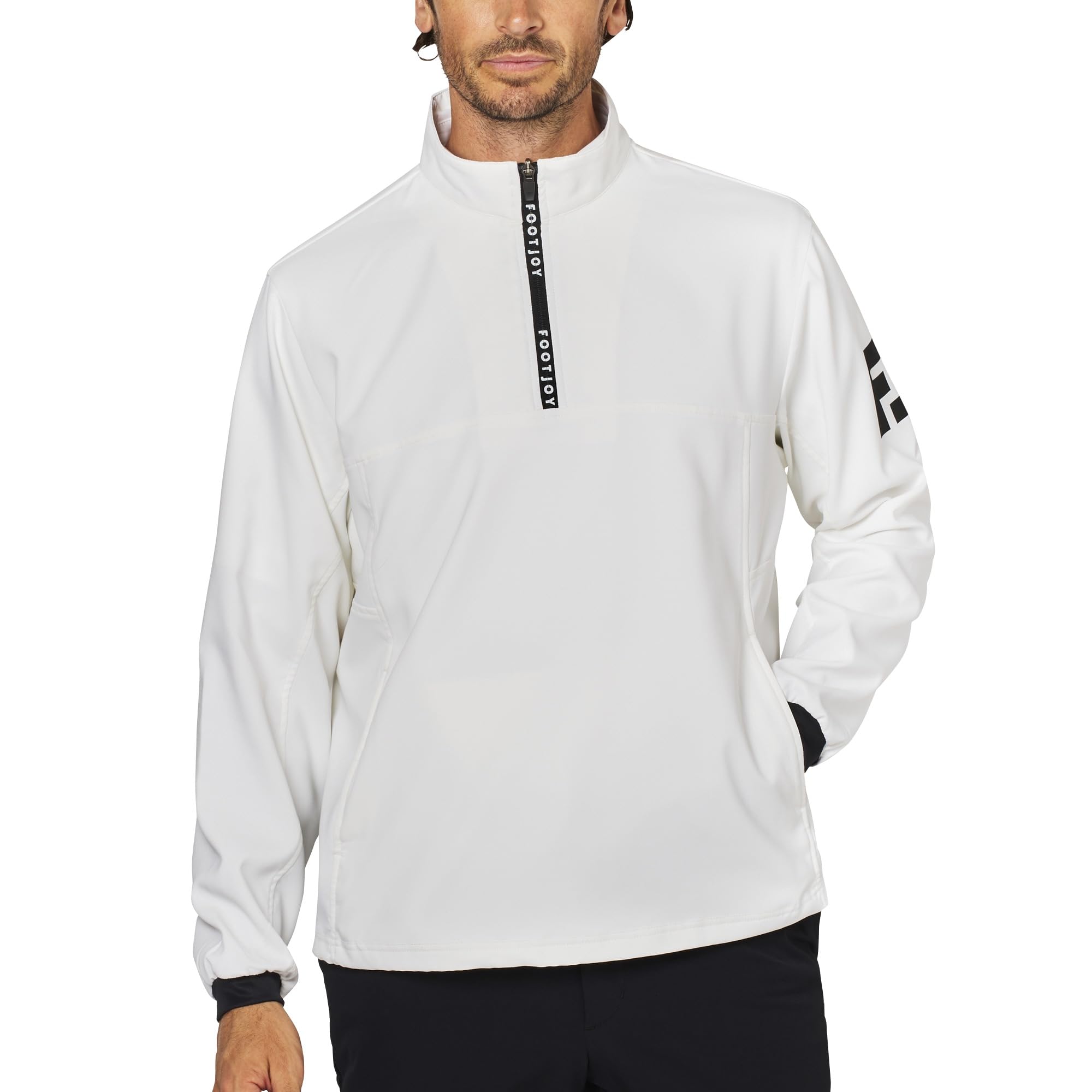 

Верхняя одежда для гольфа FootJoy TWINSOF, мужская куртка с длинным рукавом на молнии до середины, белая, размер L, FJ-S25-O01, 34710-L