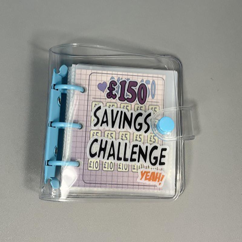 Cartoon Portable Receipt Collection Challenge Money Saving Book Mini PVC Binders