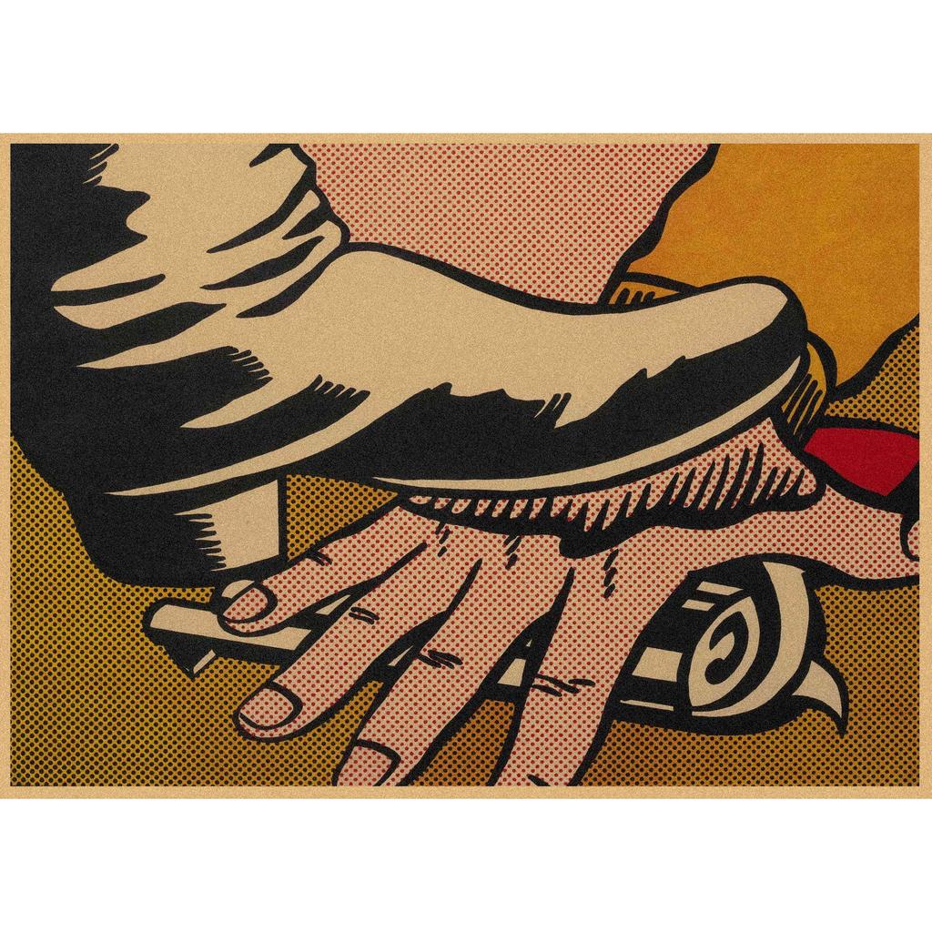 Roy Lichtenstein Pop Art Retro Kraftový plakát pro bar nebo kavárnu Nástěnná dekorace 357
