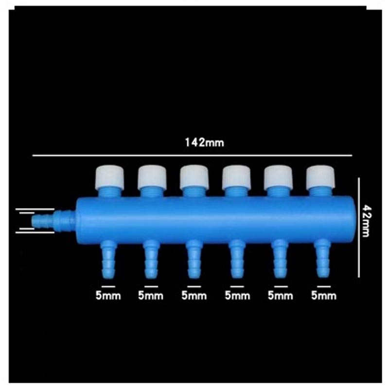 Practical Aquarium Air Pump Flow Control Valve Distributor Hose Splitter Fish Tank Pump Accessories Split-flow Oxygen Tube