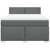 Vidaxl Continental Bed With Mattress, Dark Grey Fabric 140X200 Cm