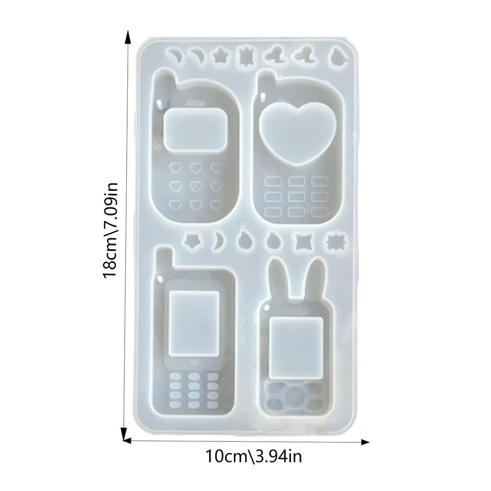 

Epoxy Resin Casting Keychain Mold Decorative Pendants Epoxy Resin Casting Silicone Mold For Resin DIY Crafting Supplies Bag