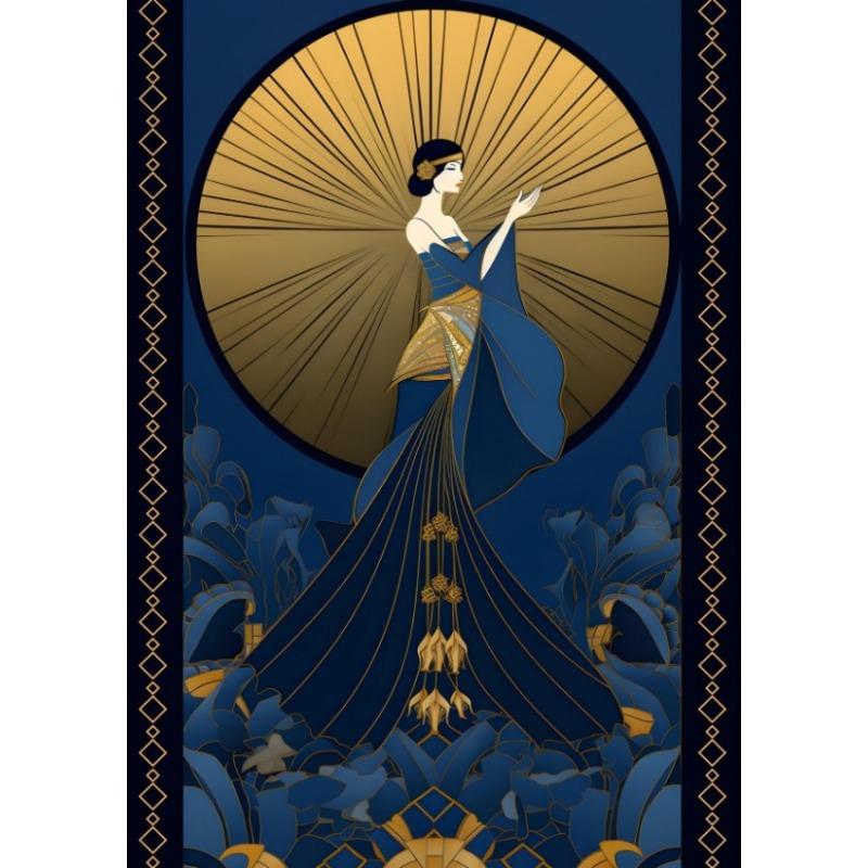 Retro Abstract Art Deco Style Great Gatsby Daisy Woman 1920s Poster Wall Pictures Canvas Painting Vintage Home Interior Decor