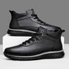 Fashion Mens Fashion Sneakers Genuine Leather Male Basic Boots Handmade Men's Low Top Casual Shoes Lace-Up Men Winter Plush Snow Boots