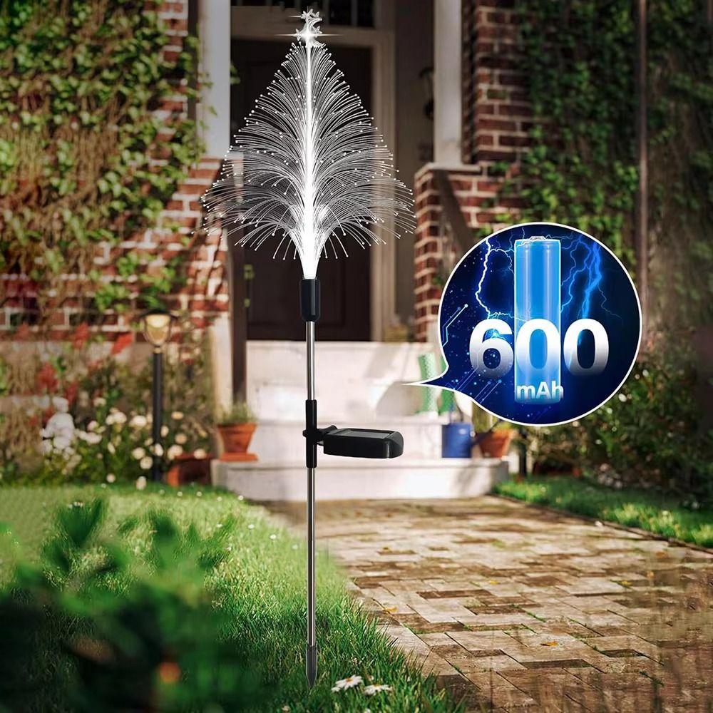 5-Layer Fiber Optic Reed Lamps Color Changing Solar Powered Lights  Christmas Tree