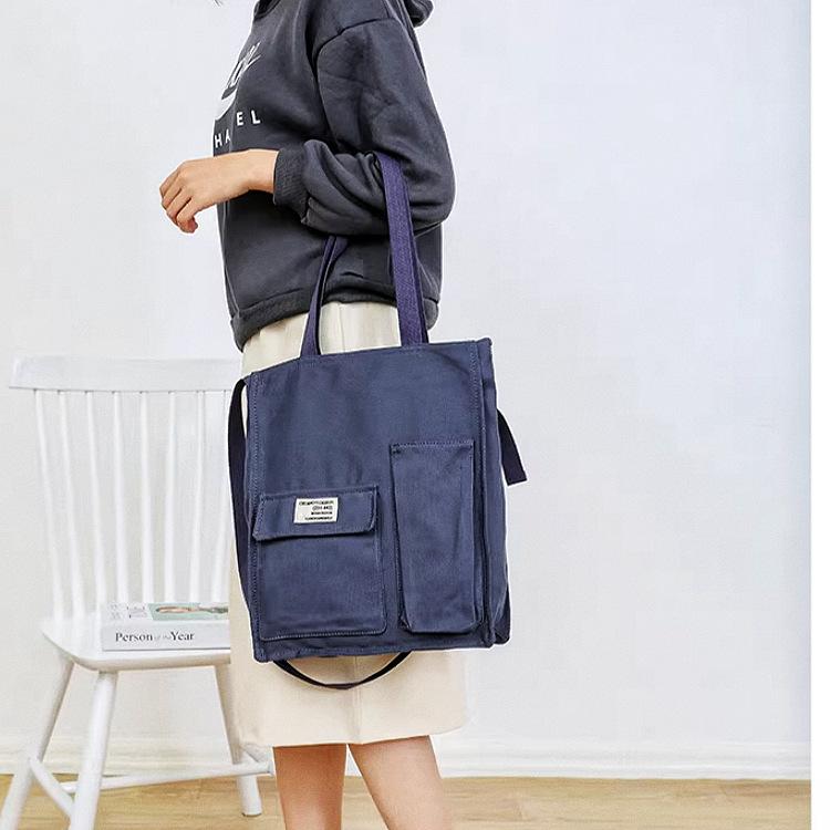 Spring Bag Canvas Bag Retro Washed Cloth Bag Bucket Bag Large Capacity Shoulder Bag