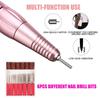 Perceuse à ongles portable rechargeable 30 000 tr/min, machine de manucure, lime à ongles électrique, outils pour nail art, ensemble pour forets à ongles