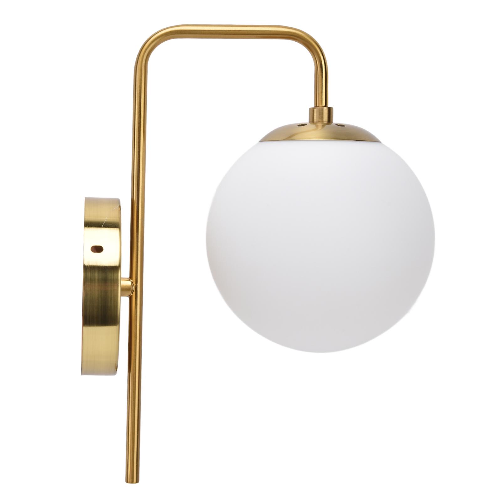 

Nordic Modern E27 Glass Ball LED Wall Light Frosted Texture Round Bedroom Wall Lamp 110‑240V