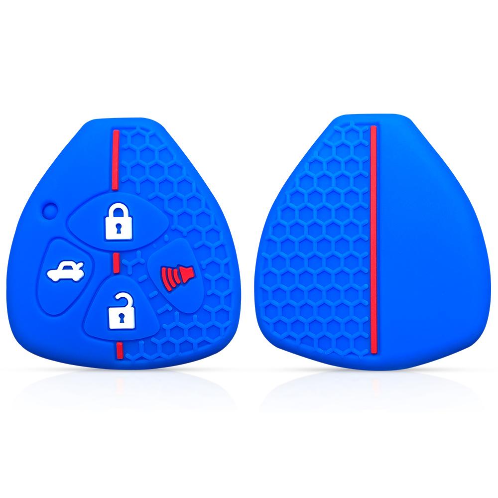 Schlüsselanhängerhülle für Toyota Yaris/Vitz Auris Mk I 2007 Corolla Verso Hilux 7 RAV4 Porte Camry Autoschlüsselhülle Schlüsselanhänger 2/3/4 Tasten