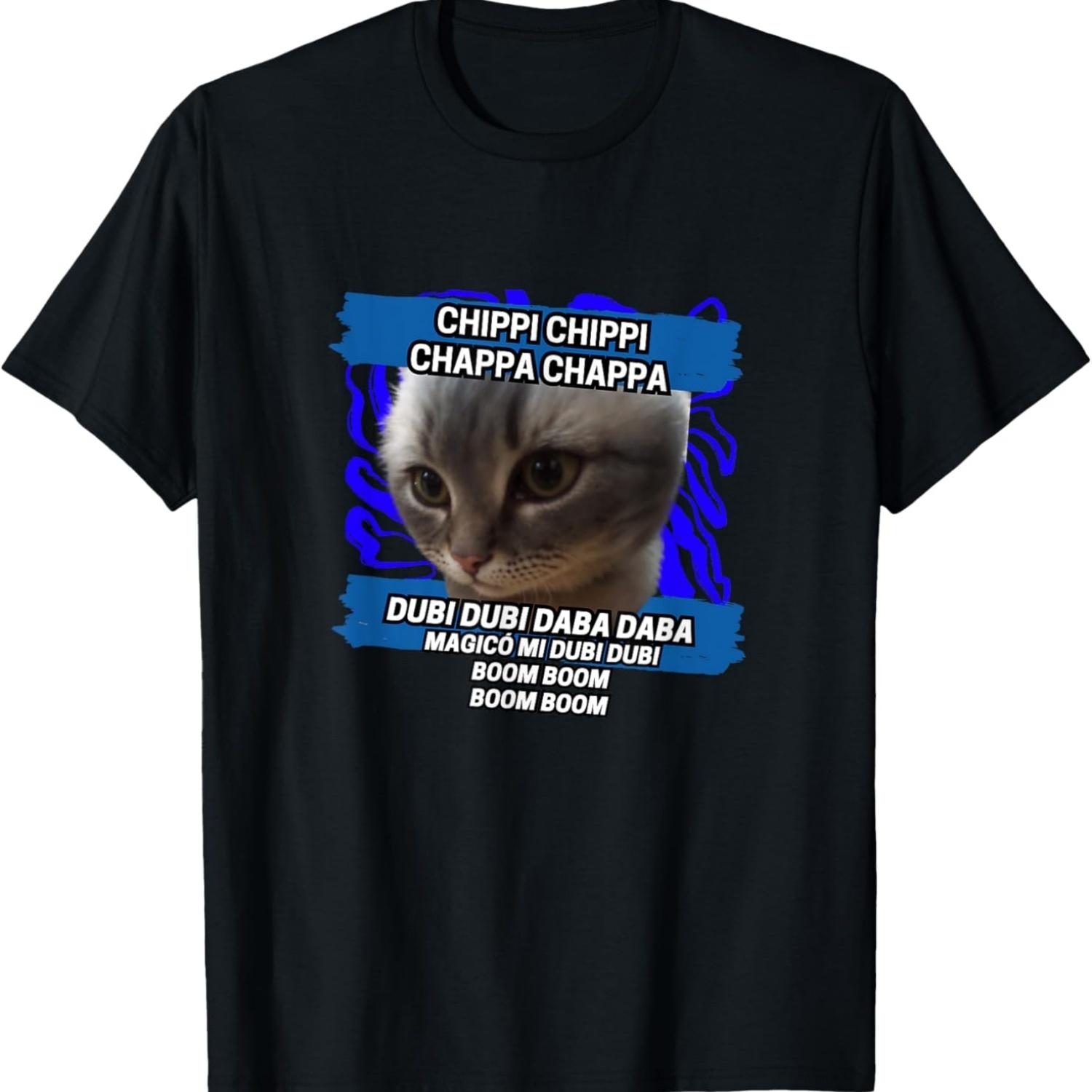

Chippi Chippi Chappa Chappa Dancing Cat Meme T-Shirt(1) S чёрный