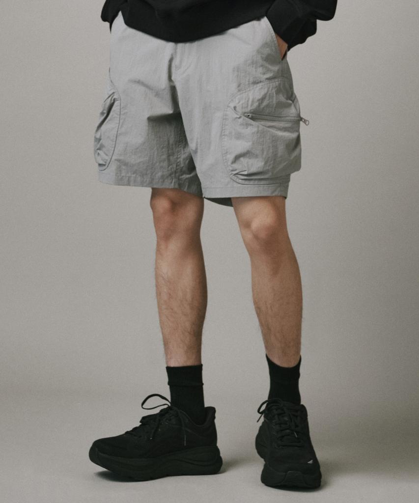 Beodeonteu Volume Cargo Nylon Shorts [Grey]