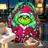 Couverture Imprimée Grinch - Douce & Confortable, pour Chambre à Coucher, Voyage, Canapé, Décoration de Maison - Cadeau d'Anniversaire Noël pour Ami