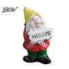 Whimsical Outdoor Garden Decor Mini Gnomes Figurine, Resin Welcome Gnome Statue, Small Handcrafted Ornament Dwarf for Fairy Garden, Flower Pot,