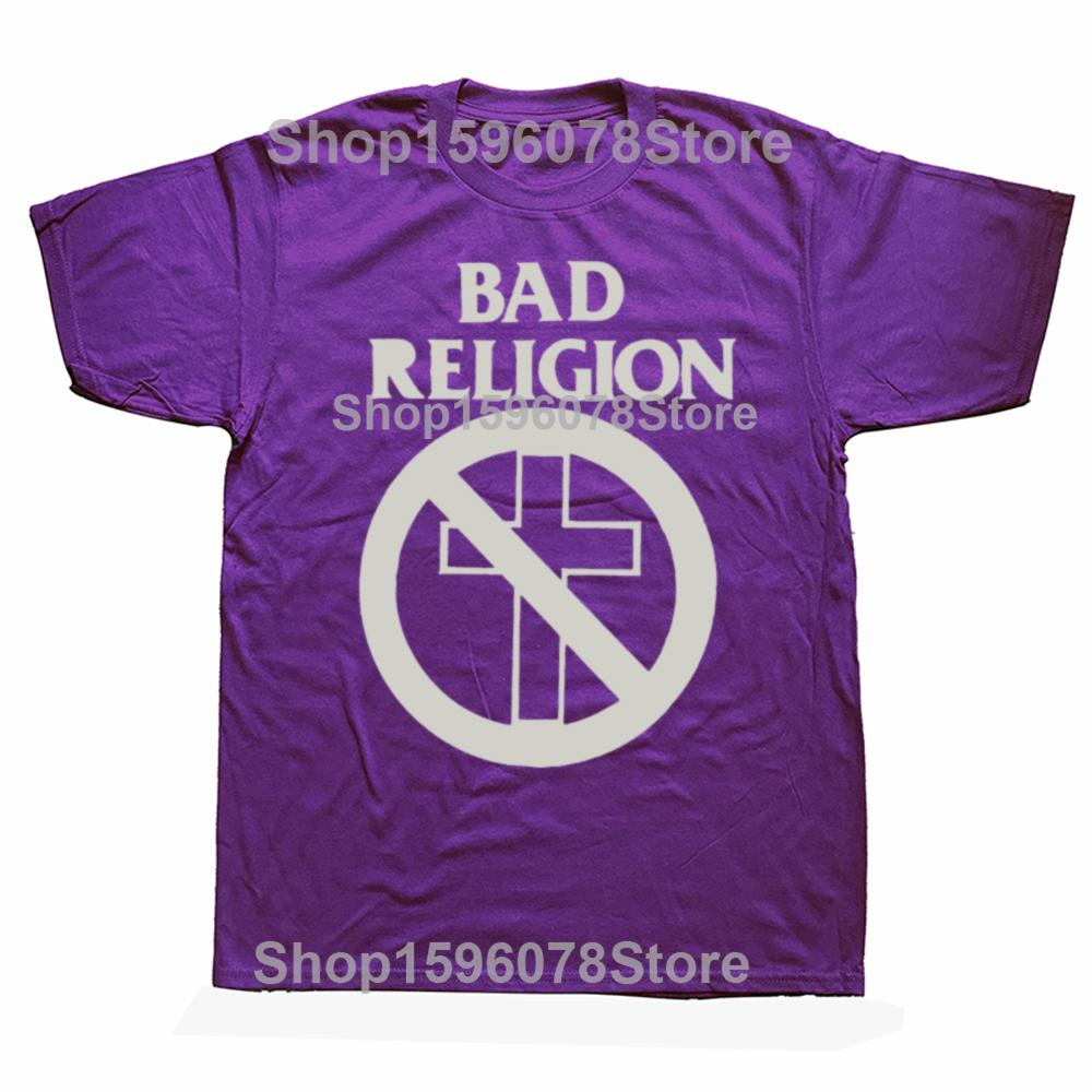 Funny Bad Religion Official Merchandise How Could Hell Graphic T-shirts Men Casual Tshirt 100% Cotton Loose Oversized T Shirt
