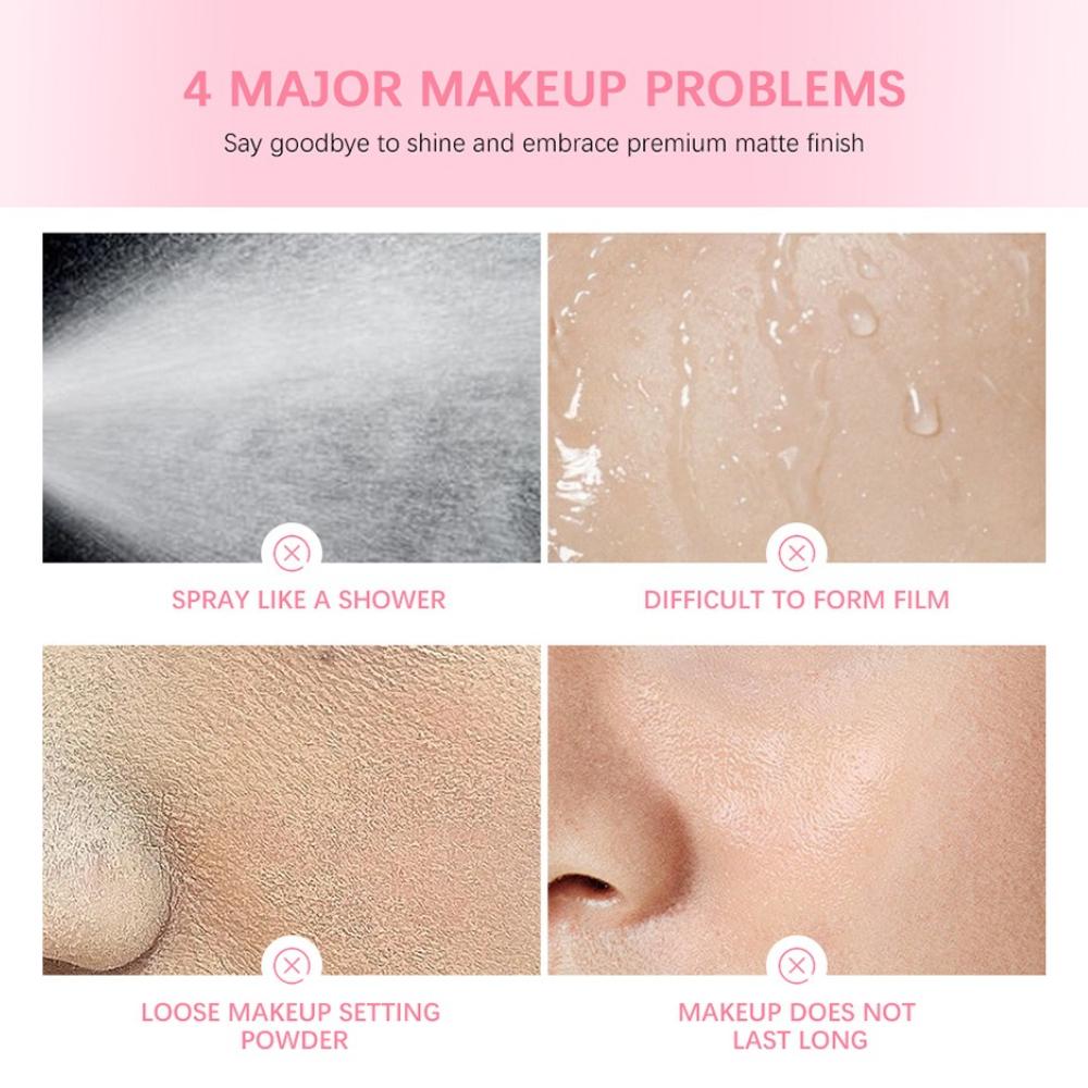 Lakerain Mattifying Waterproof Setting Spray - Long-Lasting Oil Control Makeup Fixer, Quick-Drying Fast Film-Forming Face Mist for All-Day Wear