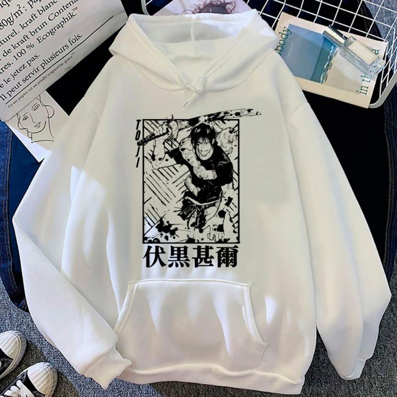 Japan Anime Jujutsu Kaisen Fushiguro Toji Print Hooded Men Hot Manga Hoodies Oversized Streetwear Harajuku Male Sweatshirt Hoodies & Sweatshirts Men’s