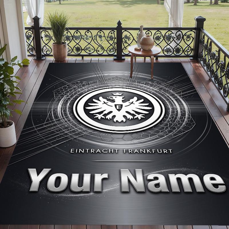 Custom Text Printed Rug Eintracht Frankfurt Non Slip Floor Carpet For Home Room Decor