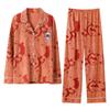 Cartoon high-end pajamas female cute cute jingle cat loose casual long-sleeved trousers women's loungewear set