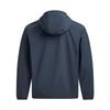 Under Armour Stormproof Ss25 Logo Sports Woven Hooded Long Sleeve Jacket Men Jacket Blue Black 1376066-046