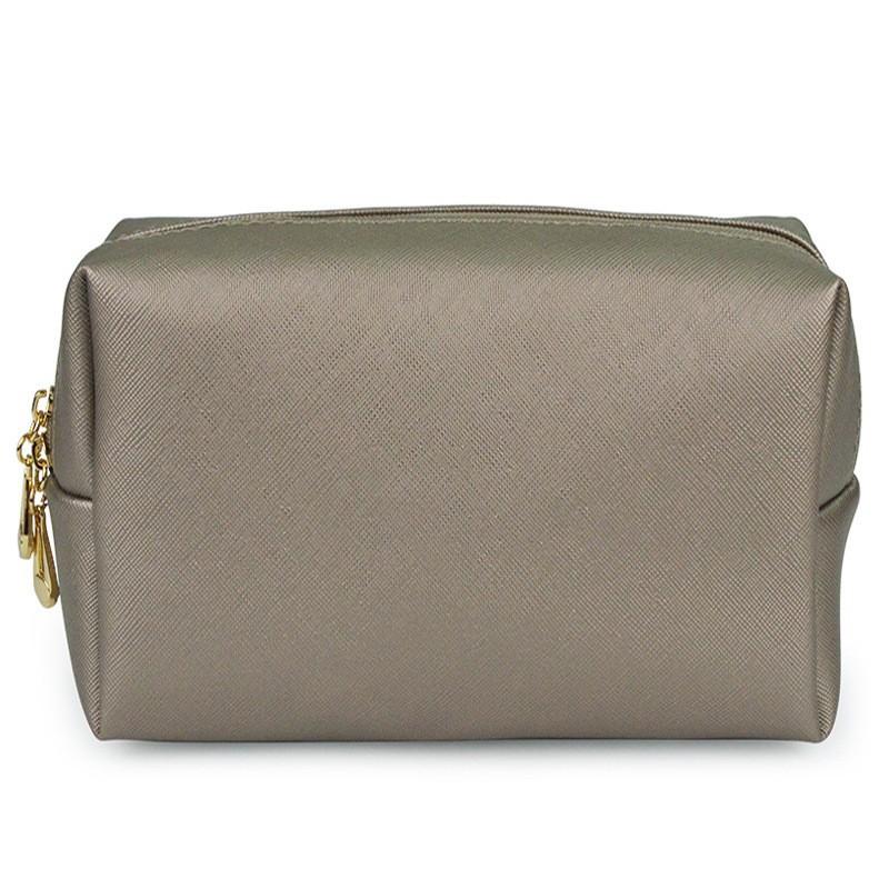 Cosmetic Bag Women Popular Product Pu Hand-Held Portable Square Waterproof Zipper Cute Travel Makeup Skincare Bag