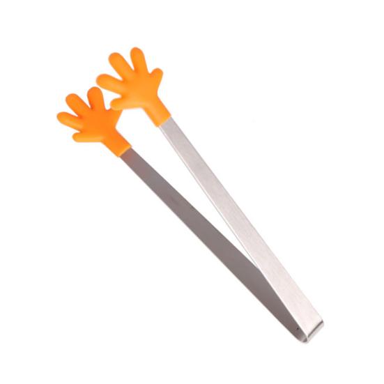 Klip na potraviny Přenosný Roztomilý Mini z nerezové oceli ve tvaru ruky Kleště na ledové kostky Cukr do kuchyně