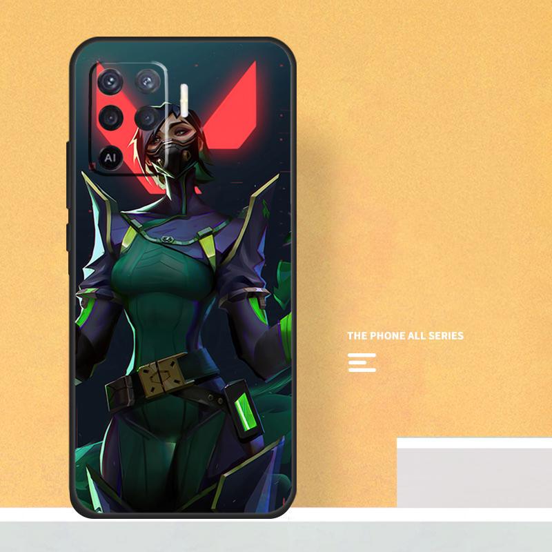 Valorant Shooting Game Case For Oppo A74 A94 A54 A15 A17 A57 A6 A5 Pro A16 A76 A96 A40 A60 A80 A18 A38 A58 A78 A98