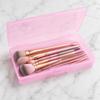Transparent Storage Box with Holes for Makeup Brushes Nail Art Tools Organizer Portable Compact Design Durable Plastic Container
