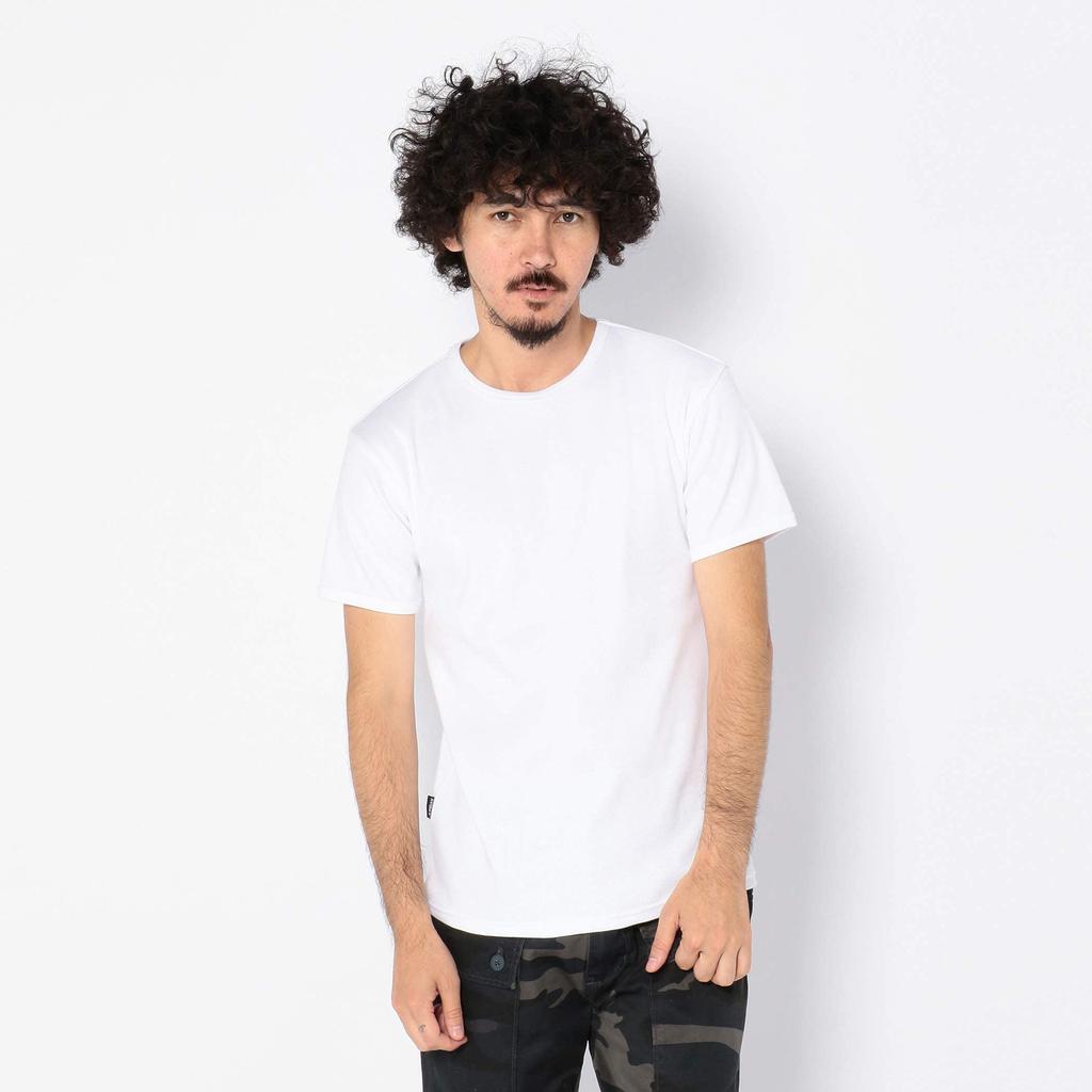 Avirex Daily Rib Crewneck Size Short Antibacterial and White Tee, Men's Large, Sleeve, Odor-Resistant, 6143502,
