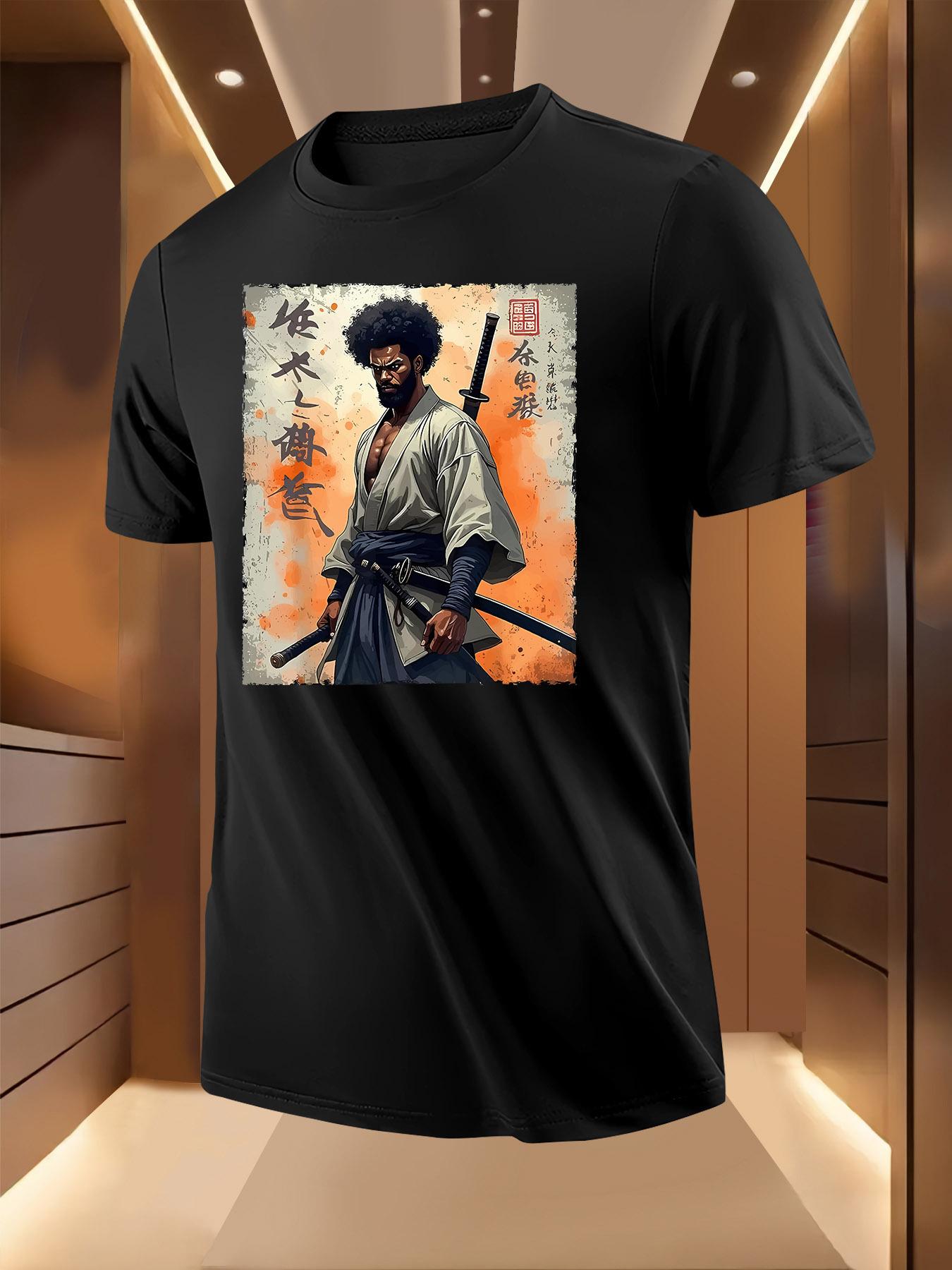 Afro Samurai Graphic Print Tshirt - Breathable Lightweigh... L