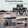 2/3 Channel Car DVR Three-Lens Inside Vehicle Camera Recorder Video HD1080P Dashcam Loop Recording Car Charge