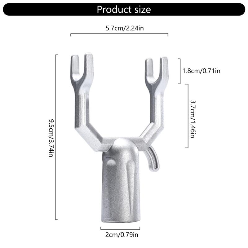Pack Of 20 Double Y Branch Support Brackets Weather Resistant Metal Stakes Compatible Bamboos Wooden Poles