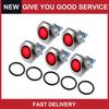 Pack of 5 LED Indicator Light 16mm 230V AC Waterproof Pilot Dash Signal Lamp
