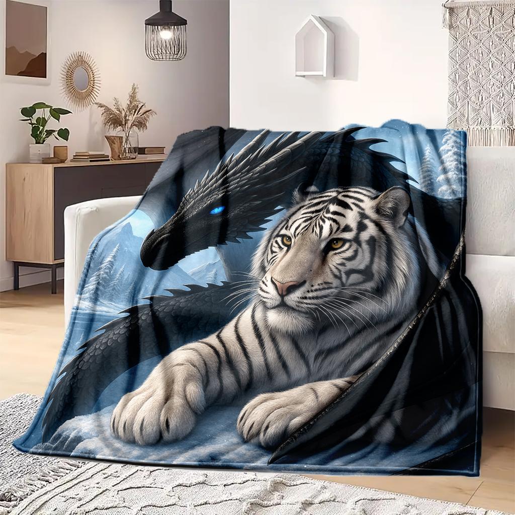 1 Pezzo Coperta in Flanella con Stampa Cartone Animato, Alta Qualità Confortevole per Tutte le Stagioni, Decorazione per la Casa, Calore e Comfort, Perfetta per Regalo di Natale Compleanno