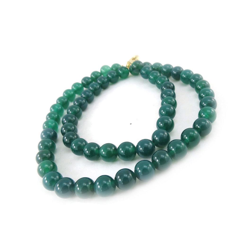 Les Trésors De Lily [J3538] - Green 'Mineralia' Designer Necklace 8 Mm