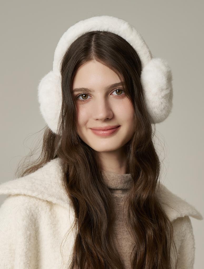 Hwaiteusaenjeu Fur Foldable Earmuffs Marti (4 Colors)