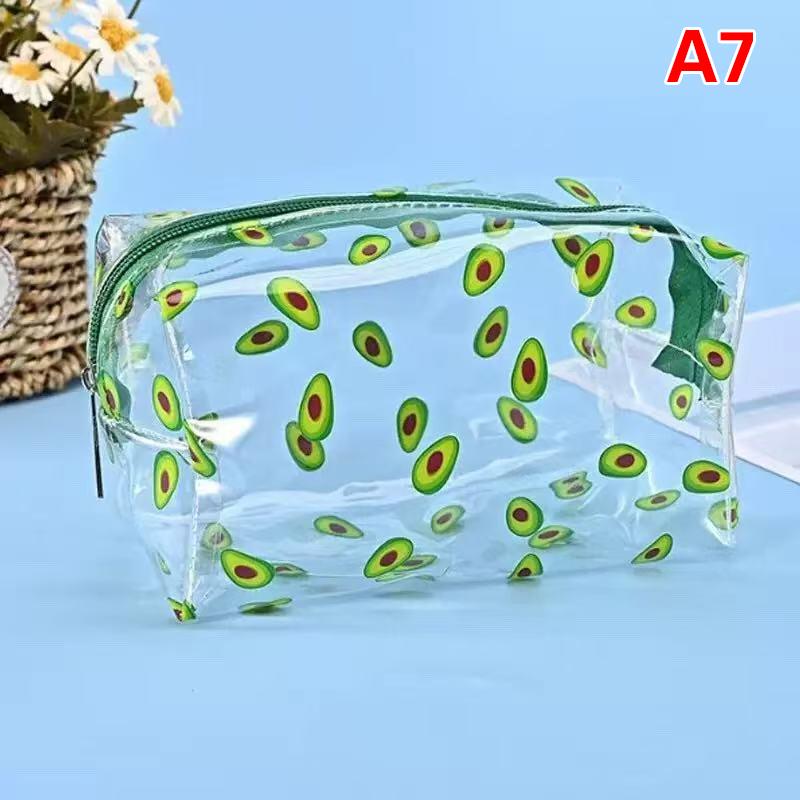 Pu Waterproof Cosmetic Bag Portable Large Capacity Transparent Wash Bag Travel Frosted Cosmetic Organizer Swimming Bag