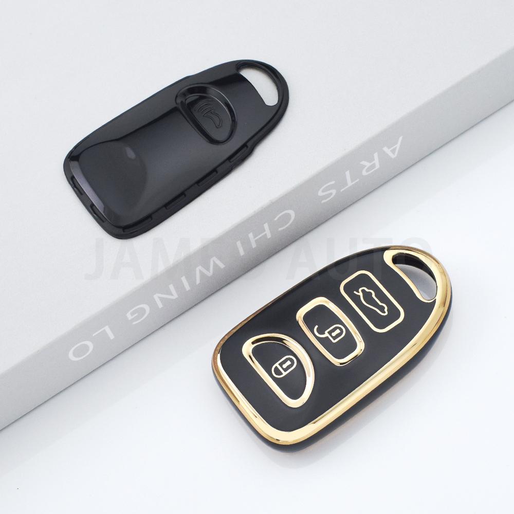 Tpu Remote Car Key Shell Case For Hyundai Elantra Sonata Santa For Kia Carens 2+1/3+1 Buttons Key Protector Cover Key Chain Set