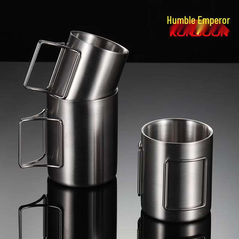 304 Stainless Steel Double-Layer Camping Mug