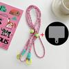Lanyard Cross-body Shoulder Straps Keychain Key Ring Adjustable Braided Rope with Replacement Patch for Mobile Phone Accessorie