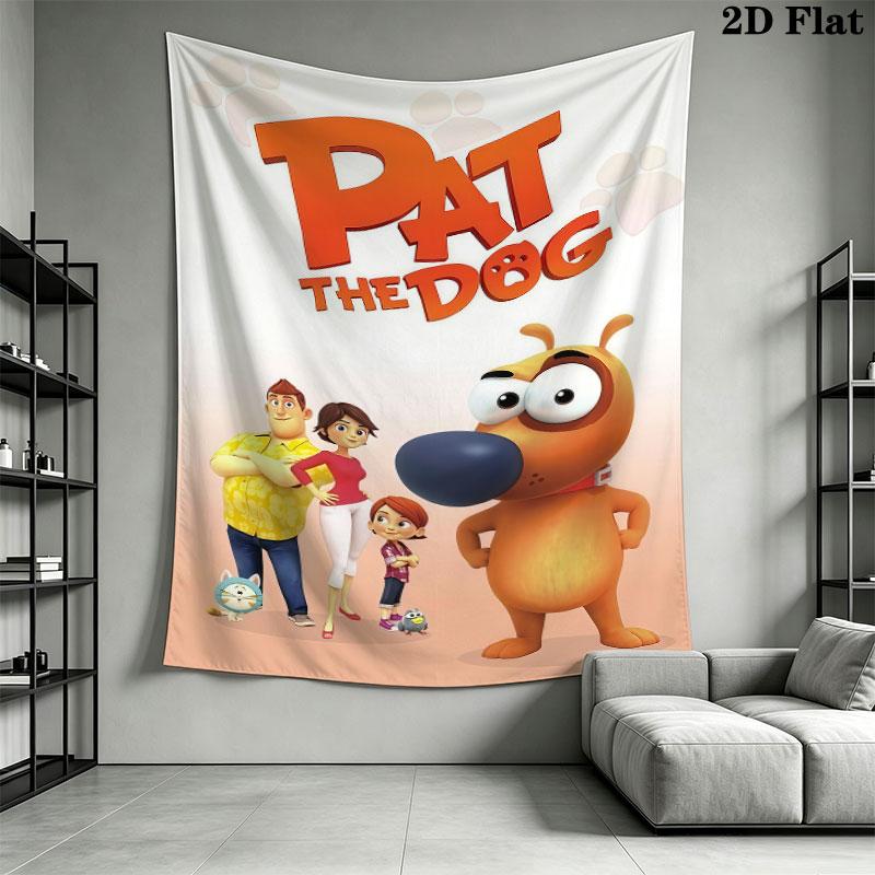 Pat the Dog Wall Hanging Printed Fabric Blanket Decorative Tapestries for Bedroom Living Room Home Decor