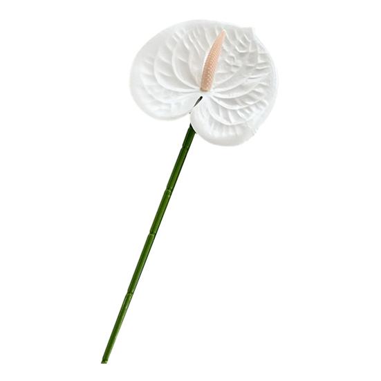 Artificial Anthurium Flower 24.4 Inch Real Touch Fake Flower for DIY Wedding Bouquets Floral Arrangements Bridal Shower Party Centerpiece