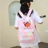3Pcs/Set Chainsaw Man Kawaii Casual School Bag Colorful Backpack Set Girl with Lunch Bag for Women Student Teenager Rucksack Pencil Case