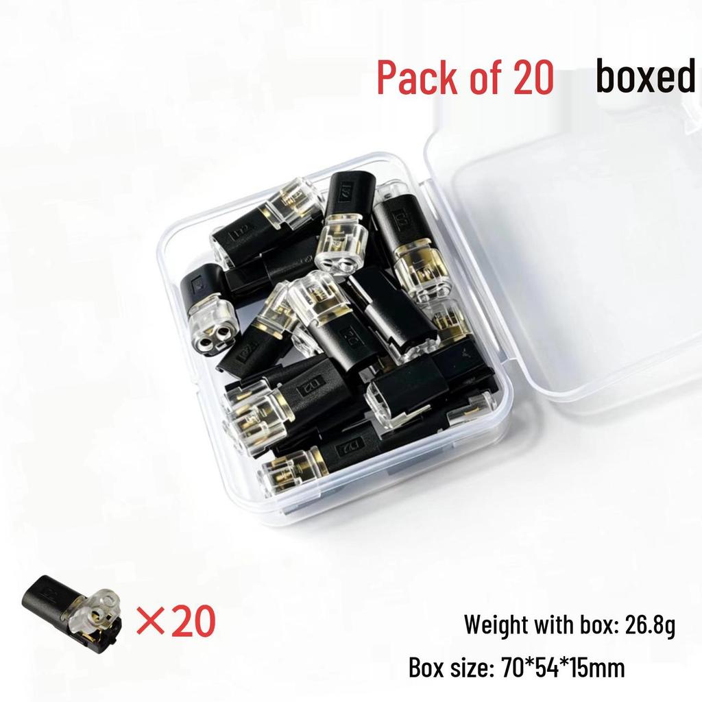 LED Quick Connector | Strip-Free & Solder-Free Double Wire Plug - Pull-Out Type D2 T1