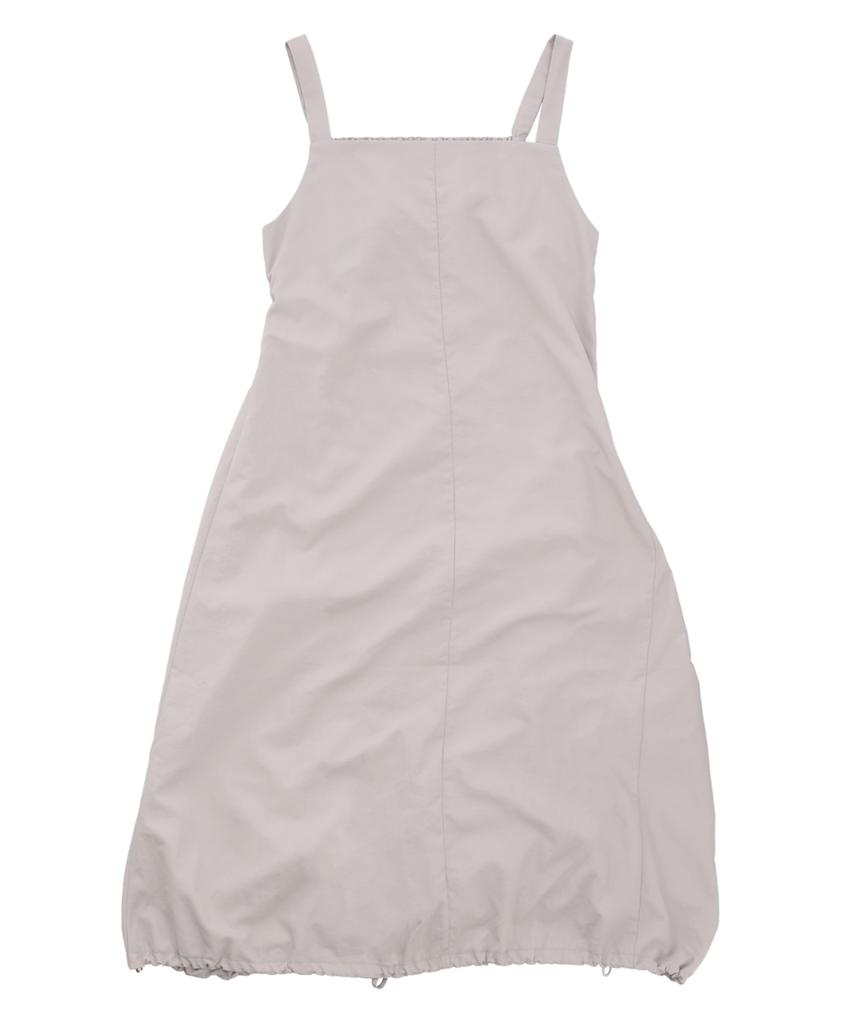 DELICCENT Front Shirred Dress [Light Gray]