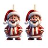 Santa Claus Decoration 2D Acrylic Hanging Ornament Cartoon Santa Christmas Tree Decoration for Mantel Wall Window Decor Hanging
