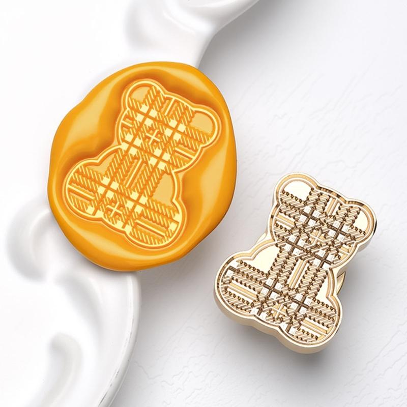 Vintage Seal Stamp Head Small Bear Animal Seal Stamp for Seal Envelope Card Party Invitation Packaging Christmas Wedding