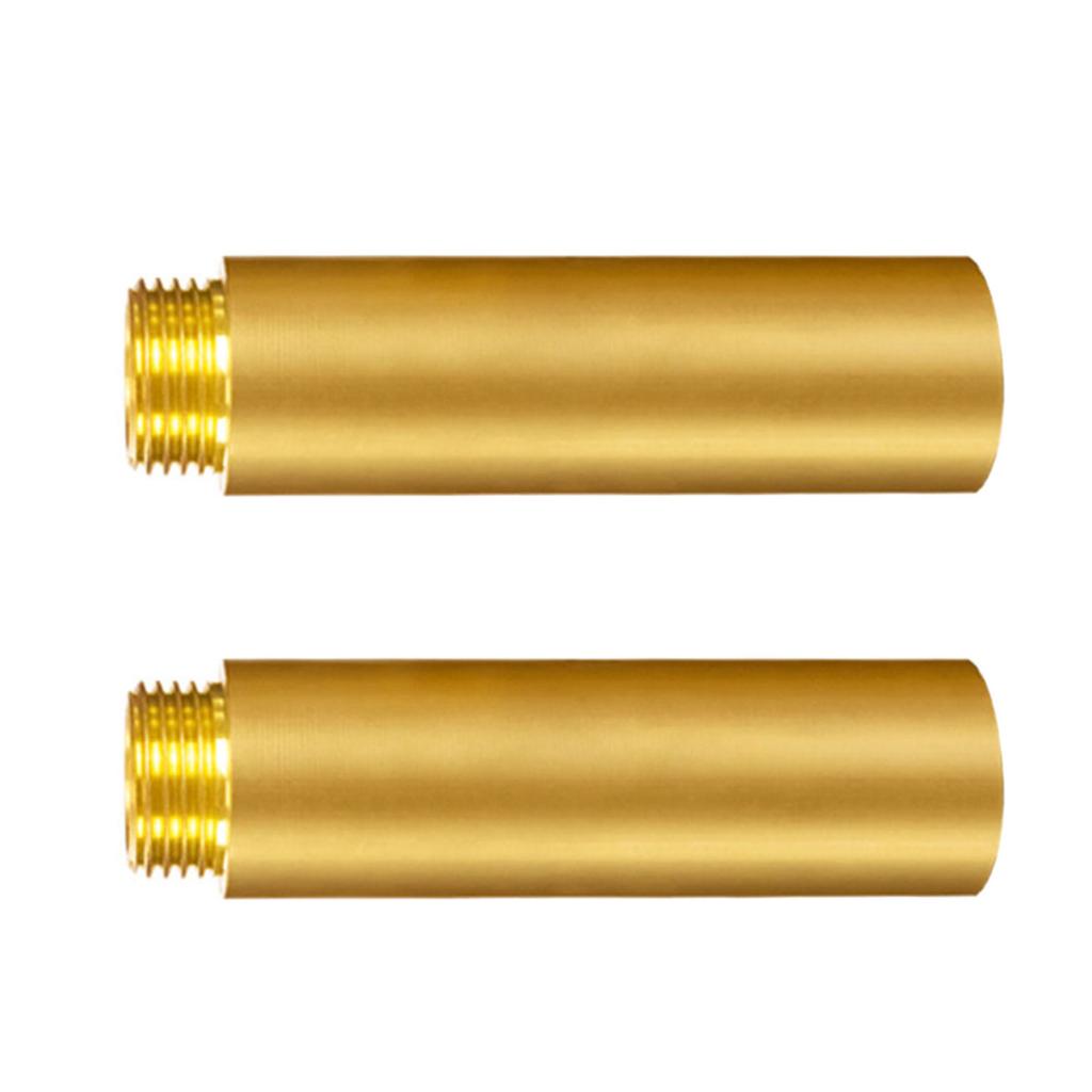 Pack Of 2 Brass?1/2inch Faucet Extension Water Pipe Fitting Brass?1/2inch Valve Extension Corrosion Resistant for Plumbi