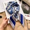 [Complete Works] Black and white simple cashew flower silk scarf premium waist ethnic style waist scarf decorative headscarf scarf workplace