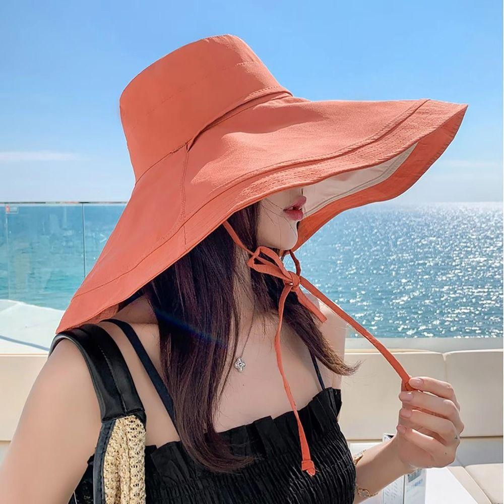 Anti-Ultraviolet Women Fisherman Hat Double-Sided Sun Protection Hat  Outdoor Activities