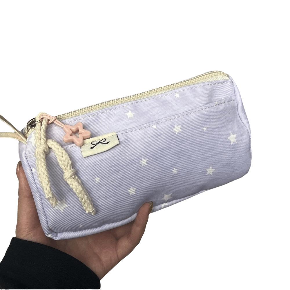 Handheld Pencil Pouch Flower Pen Bag Durable Stationery Storage Bag  Gift